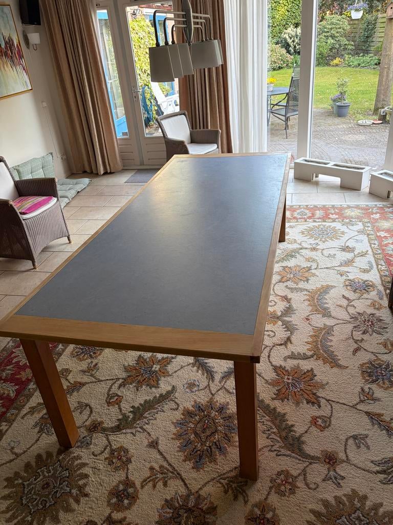 Stevige eettafel 240 - 100, 76 hoog, Ophalen, 100 tot 150 cm, 200 cm of meer, Zo goed als nieuw
