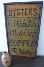 Handgeschilderd pubbord/antiek vintage sign/Oysters/oesters, Zo goed als nieuw, DeKameraadschap, Dj.kammeraat@telfort.nl, Bergenhuizen 6