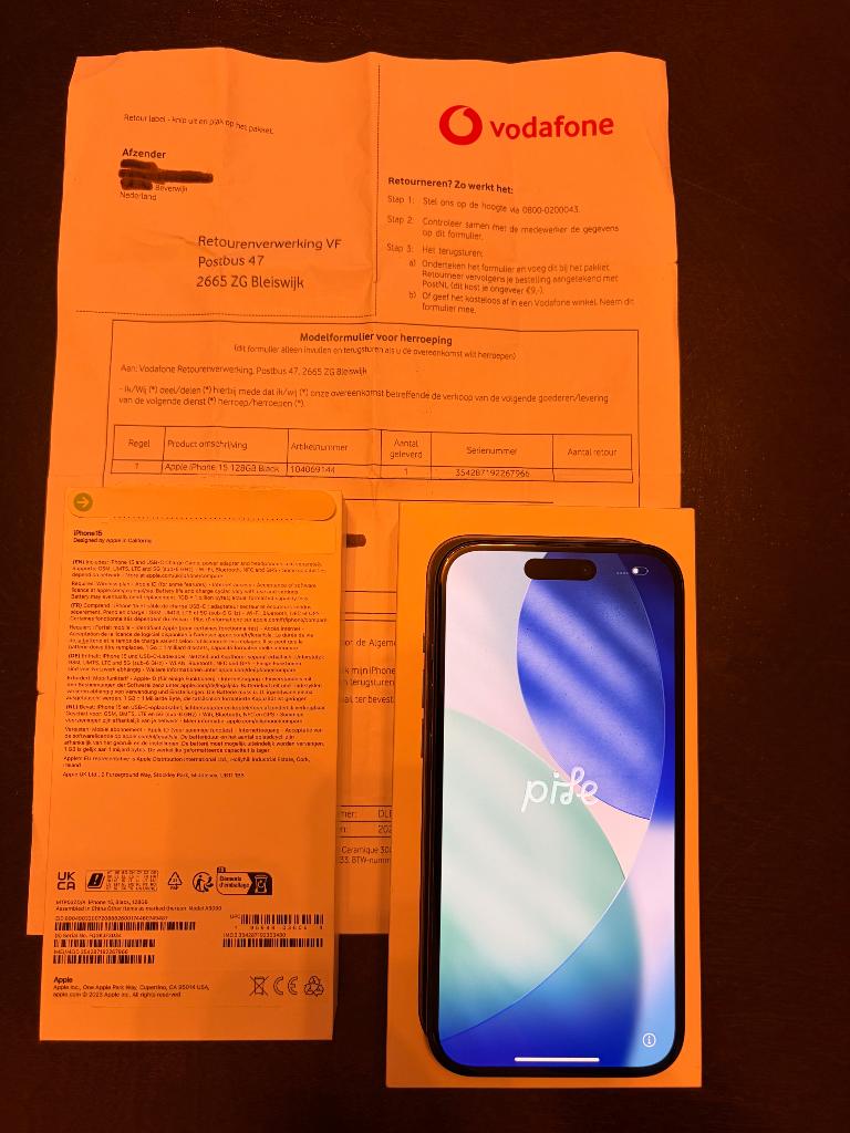 Iphone 15 Black 128 GB, Telecommunicatie, Mobiele telefoons | Apple iPhone, Zo goed als nieuw, 128 GB, Zonder abonnement, Zonder simlock