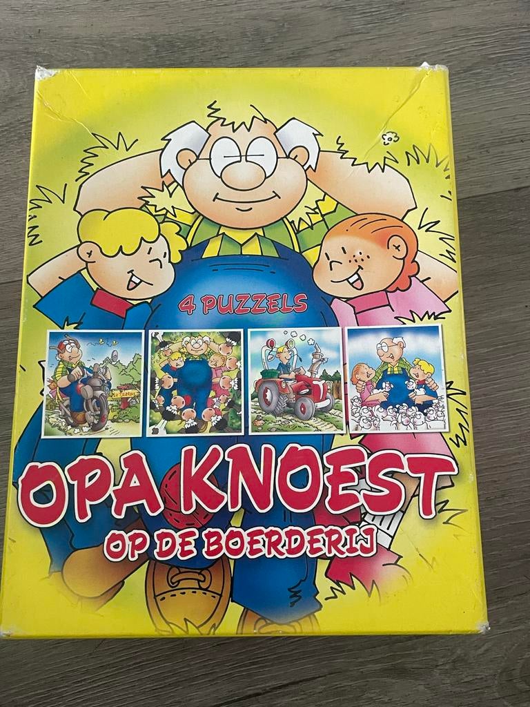 Opa Knoest op de boerderij - 4 puzzels, Ophalen of Verzenden, 10 tot 50 stukjes, Nieuw, 4 tot 6 jaar