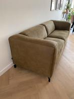 Goossens Bank Calvin 3,5-zits – microleer moss, Ophalen, 250 tot 300 cm, Driepersoons, Zo goed als nieuw