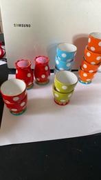 Lot oilily polka dots eierdopjes en peper en zout potje, Ophalen of Verzenden, Zo goed als nieuw