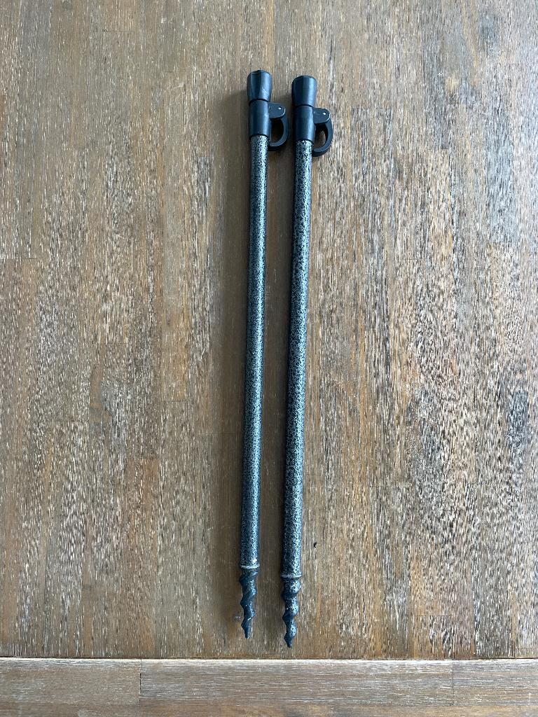 1 set hengelsteun (voor in de grond), Watersport en Boten, Hengelsport | Algemeen, Ophalen, Zo goed als nieuw