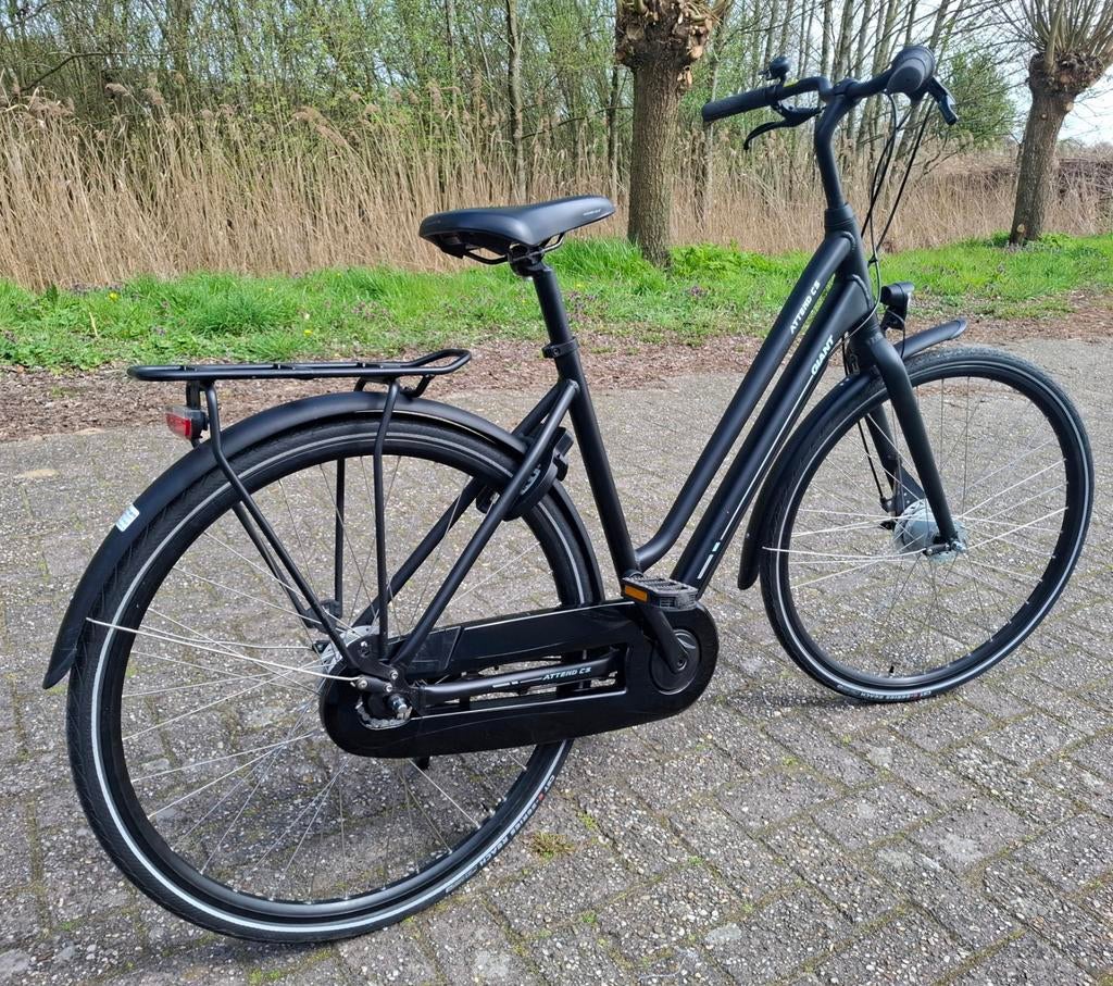 Nette mat zwarte Giant damesfiets, 28inch,7 versnellingen ✅️, Ophalen, 53 tot 56 cm, Versnellingen, Giant