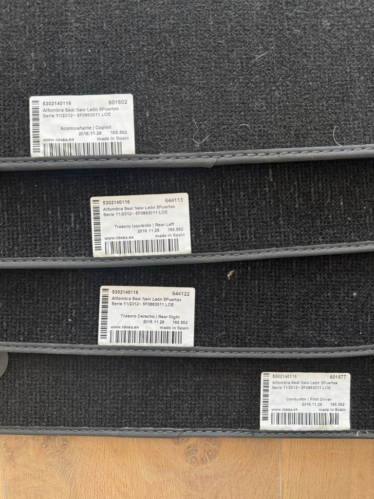 Matten set seat leon model 2015, Ophalen