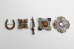 Een aantal antieke Schotse Zilveren Sieraden, Ophalen of Verzenden, Zilver, Broche, Met edelsteen