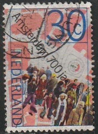Nederland 1975 1064 Amsterdam 700 jaar, Gest Den Dungen, Postzegels en Munten, Ophalen of Verzenden, Na 1940, Gestempeld
