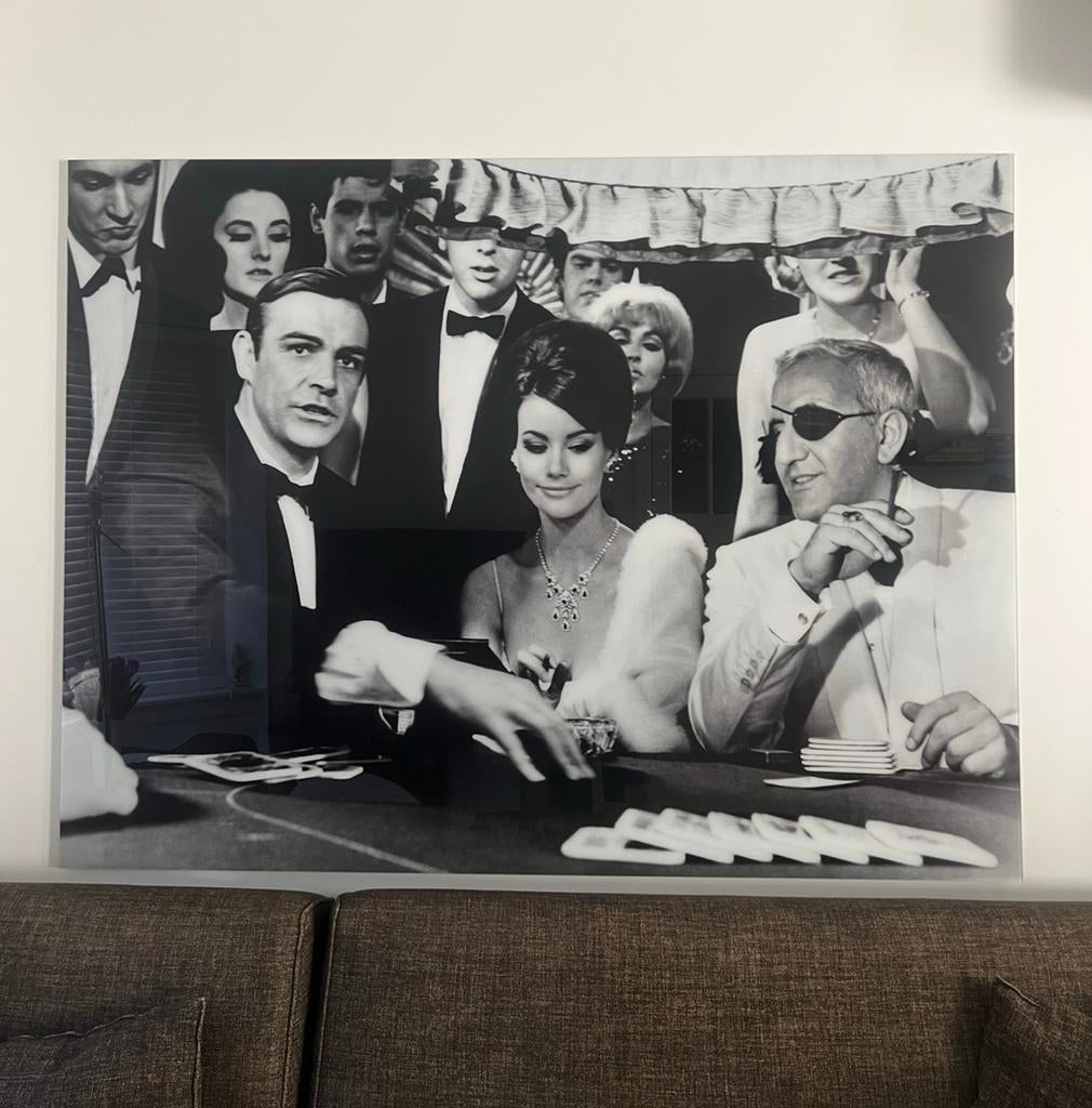 Fotokunst James Bond casino, acryl/dibond, Antiek en Kunst, Kunst | Tekeningen en Foto's, Ophalen
