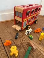 Houten bus met dierfiguurtjes, Kinderen en Baby's, Speelgoed | Houten speelgoed, Ophalen, Gebruikt, Overige typen