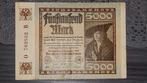 Germany 5000 Mark 1922, Ophalen of Verzenden, Duitsland