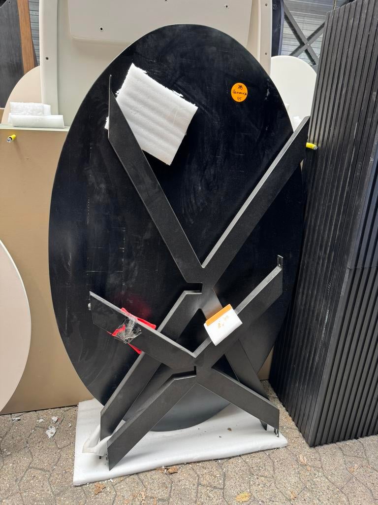 Eettafel mangohout ovaal 160x100x76 cm, Ophalen, Overige materialen, 100 tot 150 cm, Nieuw