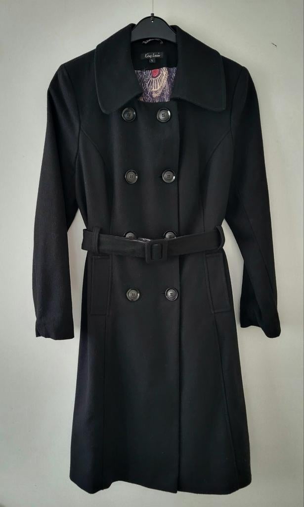 King Louie Trenchcoat maat L., King Louie, Ophalen of Verzenden, Zo goed als nieuw, Zwart