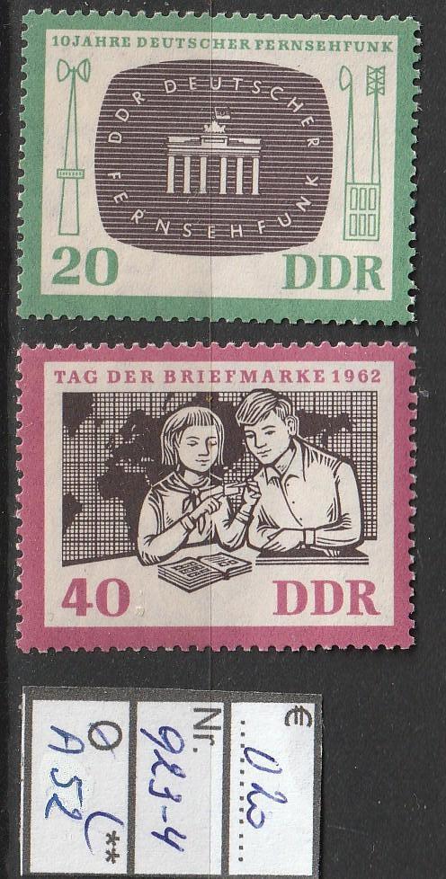 DDR Tag der Briefmarke '62 Michel 923-4 Nr.A52p, Verzenden, DDR, Postfris