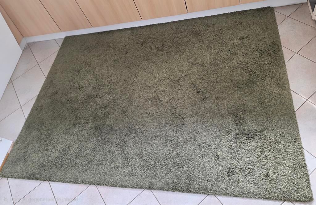 IKEA ADUM Vloerkleed - Groen (170x240 cm), Ophalen, Gebruikt, Modern, Scandinavisch, 150 tot 200 cm
