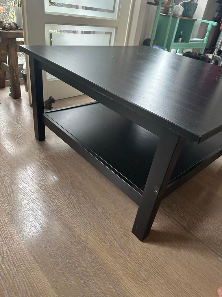 IKEA HEMNES Salontafel, zwart, Huis en Inrichting, Tafels | Salontafels, Ophalen, Gebruikt, 50 tot 100 cm, Vierkant