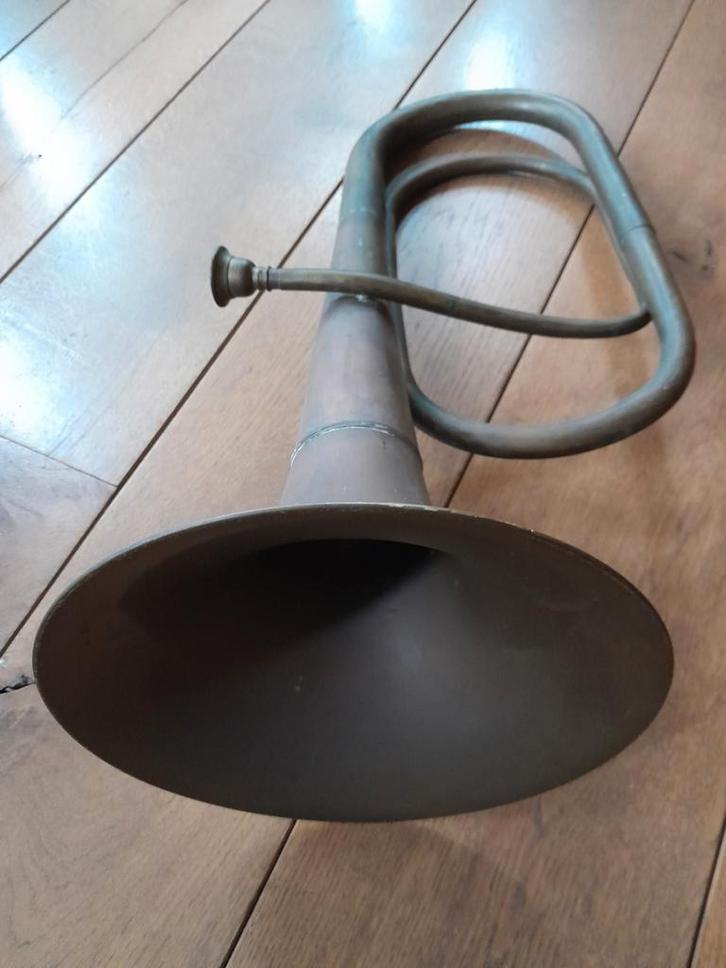 Oude Klaroen of Signaal Trompet., Muziek en Instrumenten, Blaasinstrumenten | Trompetten, Gebruikt, Overige typen, Ophalen of Verzenden