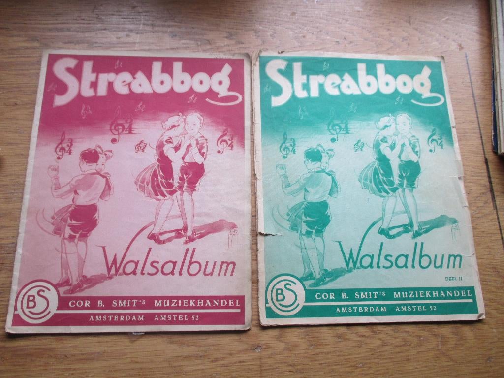 Streabbog walsalbum deel 1 + 2- piano, Gebruikt, Les of Cursus, Ophalen of Verzenden, Piano