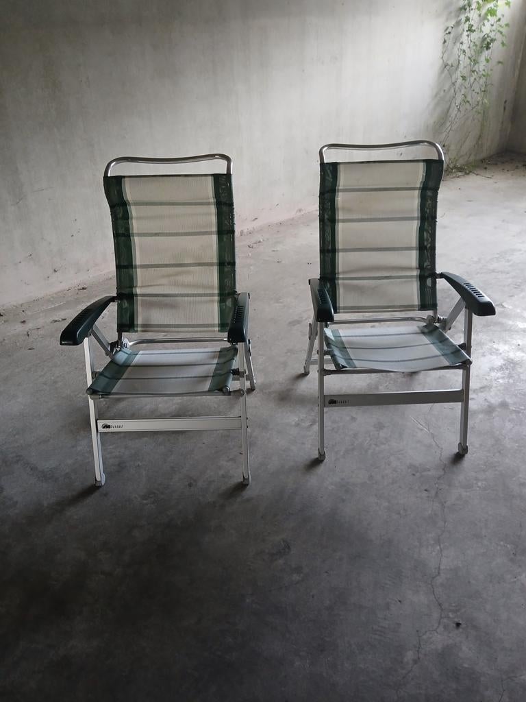 Dukdalf stoelen met voetsteun., Ophalen, Campingstoel