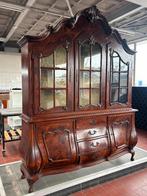 ANTIEK WORTELNOTEN KABINET MET VERLICHTING - BAROK STIJL, Ophalen