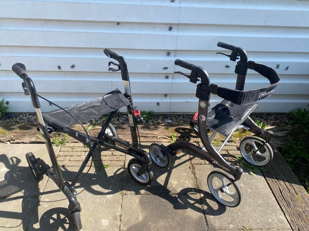 2Rollators Server CF carbon en Travixx medipoint, Ophalen, Opvouwbaar, Gebruikt