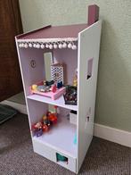 Houten poppenhuis met meubels en poppetjes, Ophalen of Verzenden, Poppenhuis