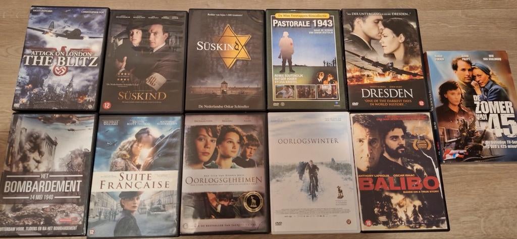 WOII DVD pakket (12 films) – o.a. Süskind, Oorlogswinter, Dr, Vanaf 12 jaar, Ophalen of Verzenden, Gebruikt, Historisch of Kostuumdrama