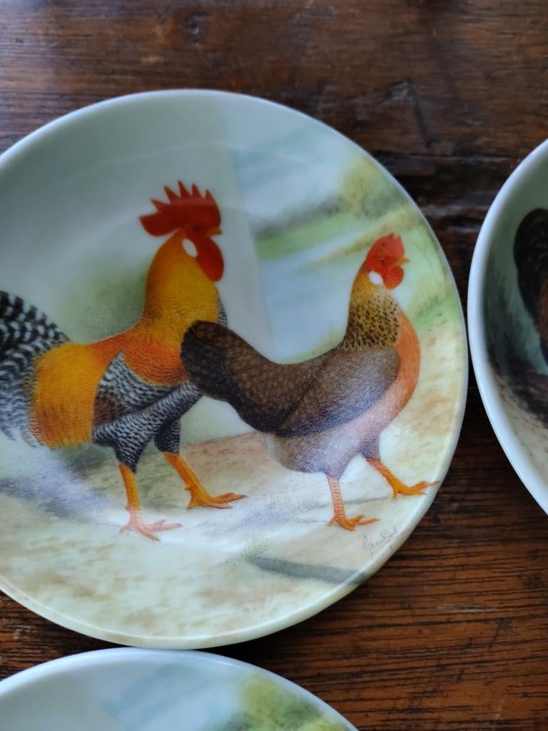 Hanen kleine bordjes 6 stuks, Ophalen of Verzenden, Overige stijlen, Bord(en)