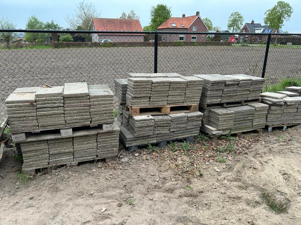 Gebruikte stoeptegels 30x30 en 60x60, Tuin en Terras, Ophalen, Gebruikt, 10 m² of meer, Beton