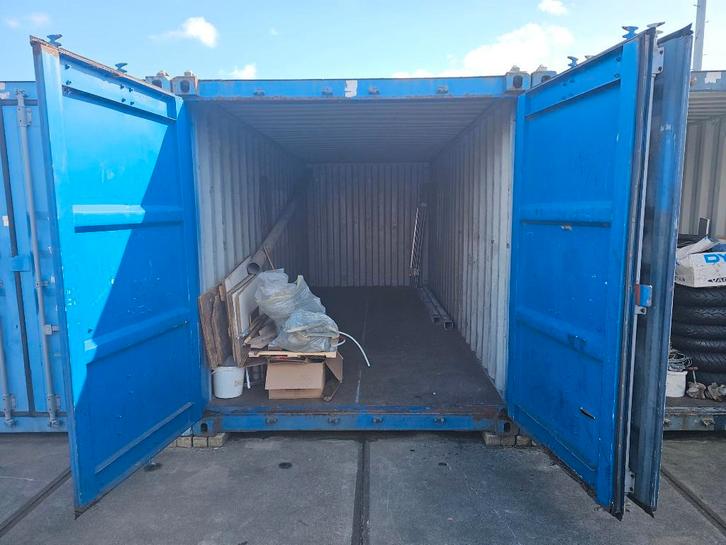 Container 20 ft  blauw, Doe-het-zelf en Verbouw, Overige Doe-het-zelf en Verbouw, Gebruikt, Ophalen