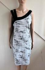 Joseph Ribkoff jurk zwart wit maat 42 L asymmetrisch, Kleding | Dames, Zwart, Maat 42/44 (L), Ophalen of Verzenden, Zo goed als nieuw