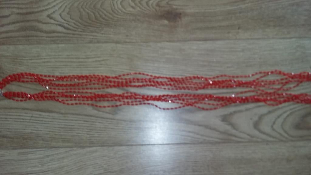 Vintage Kettingen., Sieraden, Tassen en Uiterlijk, Kettingen, Ophalen, Gebruikt, Rood, Overige materialen