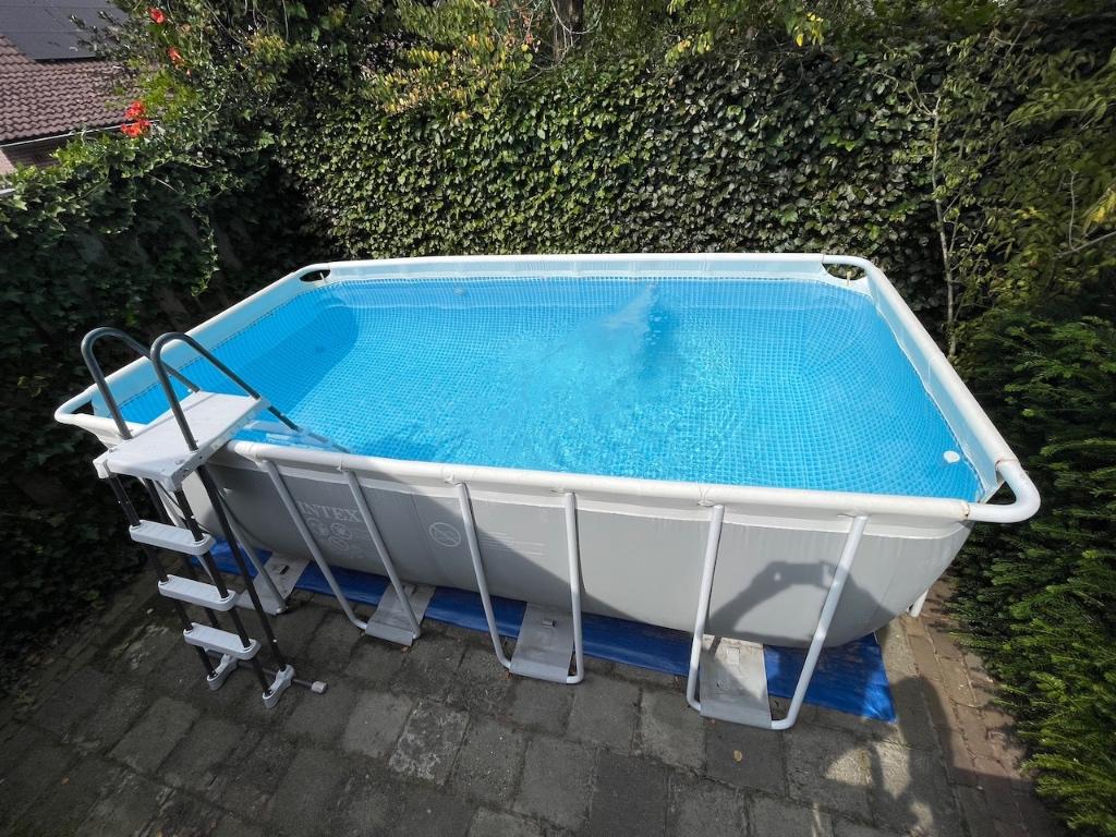 Intex Prism zwembad 400x200x122 met optionele warmtepomp 4kW, Gebruikt, 200 tot 300 cm, Rechthoekig, Ophalen