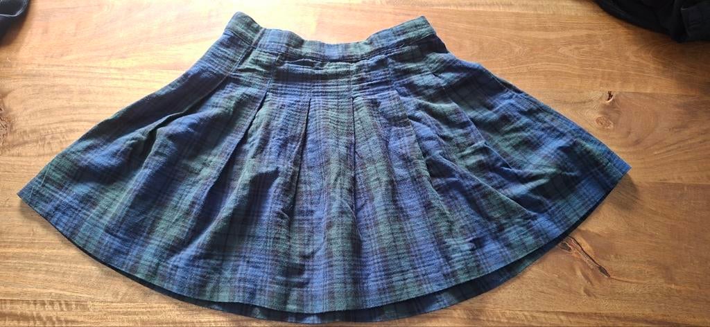 Donker blauw, groen rokje, Verzenden, Zo goed als nieuw, Meisje, Jurk of Rok