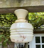Leuke Art Deco Plafondlamp - antiek vintage brocante, Huis en Inrichting, Ophalen of Verzenden, Zo goed als nieuw, Glas, Art deco antiek