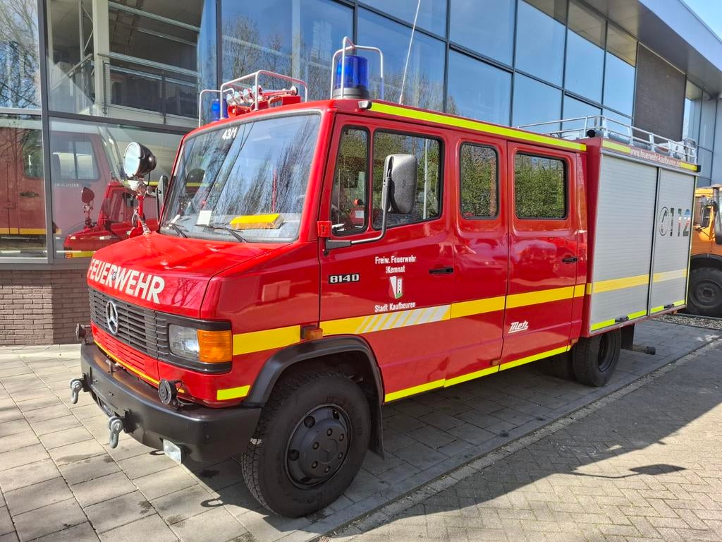 Mercedes-Benz 814 Dubbel Cabine Brandweer Camper 1994, Caravans en Kamperen, Campers, Mercedes-Benz, Particulier, Mercedes, Tot en met 4