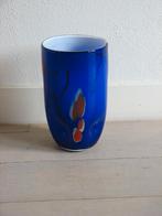 Kobaltblauwe vaas - Vintage jaren 70-80, Ophalen, Blauw, Minder dan 50 cm, Glas