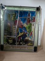 Glas-in-lood paneel 'De Loodgieter' - ca. 30x40 cm, Antiek en Kunst, Ophalen of Verzenden
