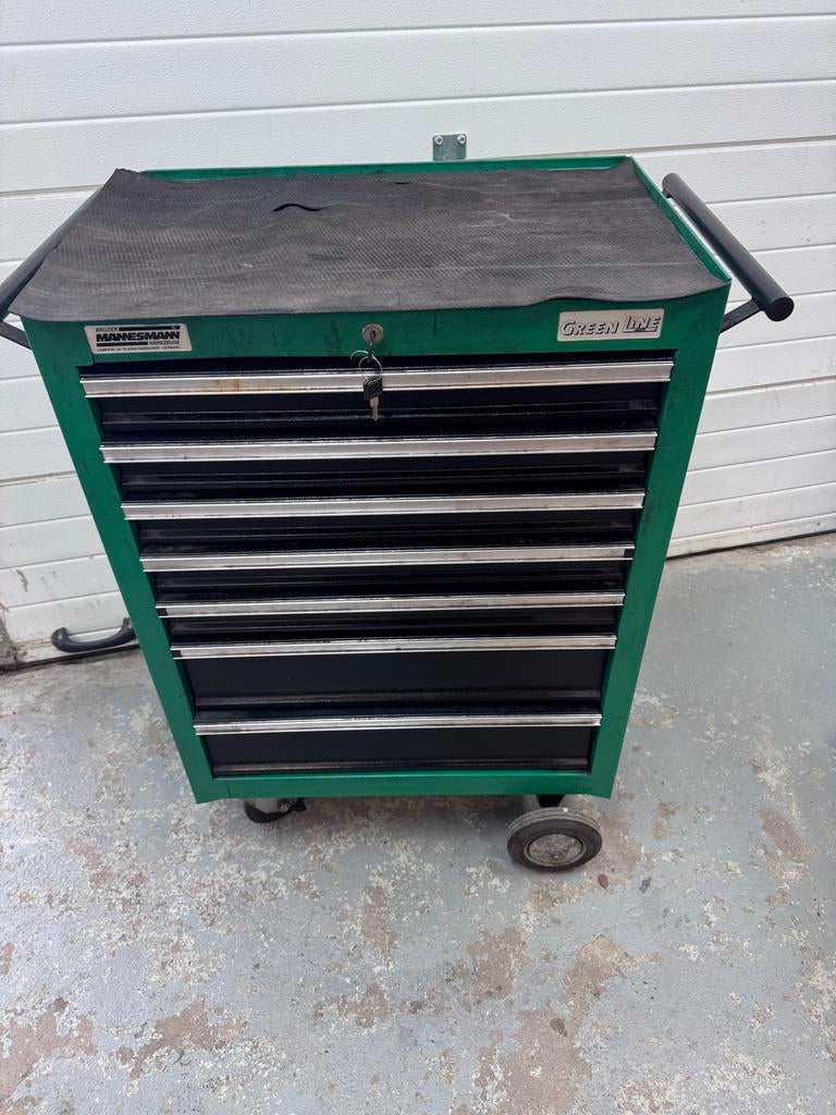 Gereedschapwagen Mannesmann met gereedschap, Doe-het-zelf en Verbouw, Gereedschap | Handgereedschap, Ophalen, Gebruikt