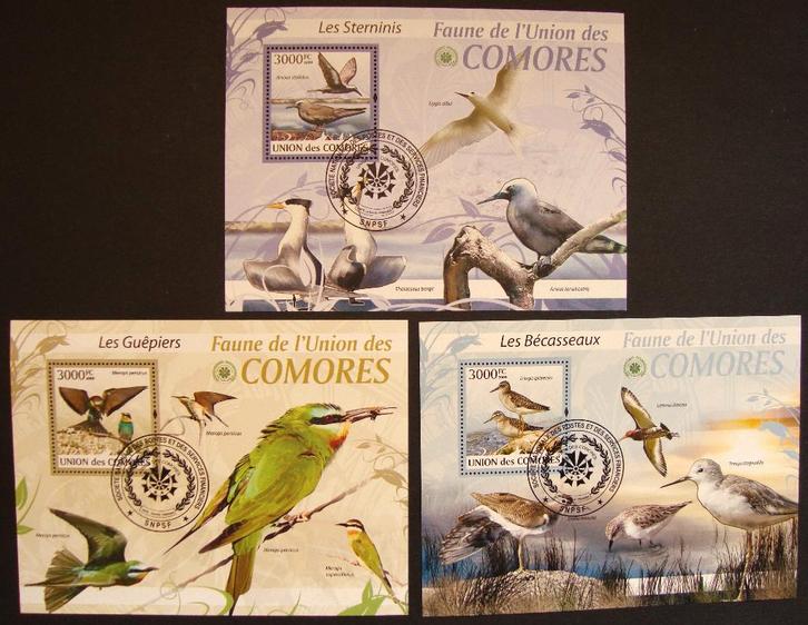 - 739 - 3 Blokken met Vogels., Postzegels en Munten, Postzegels | Thematische zegels, Gestempeld, Dier of Natuur, Verzenden