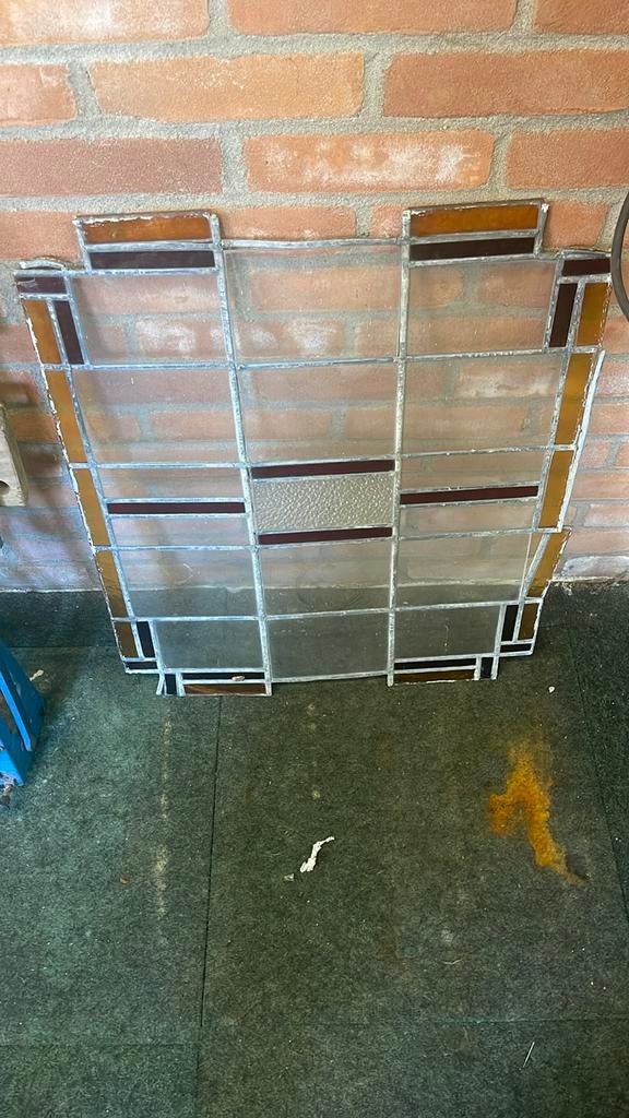 Glas in Lood Raam - Diverse Maten, Ophalen, Gevelraam of Ruit, Gebruikt, Minder dan 80 cm