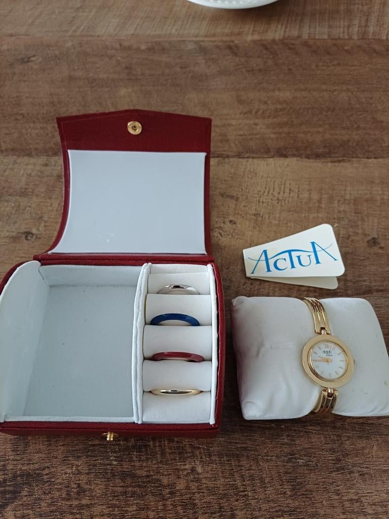 Actua Edel doublé dameshorloge goudkleurig, Ophalen of Verzenden, Staal, Overige merken