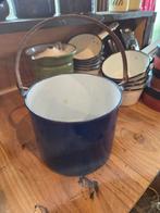 Vintage emaille emmertje - Donkerblauw, Ophalen