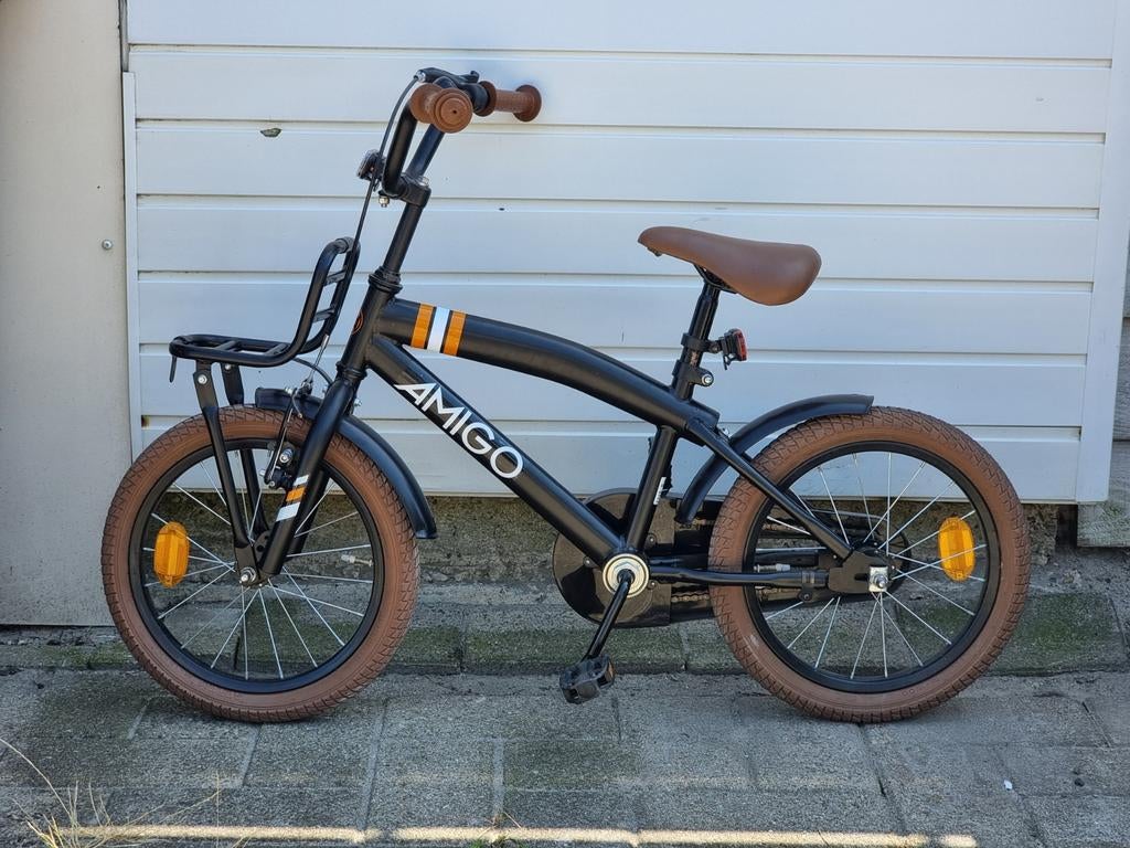 AMIGO 2Cool 16 Inch Jongensfiets - Zwart kinderfiets, Ophalen, AMIGO, 16 inch, Handrem