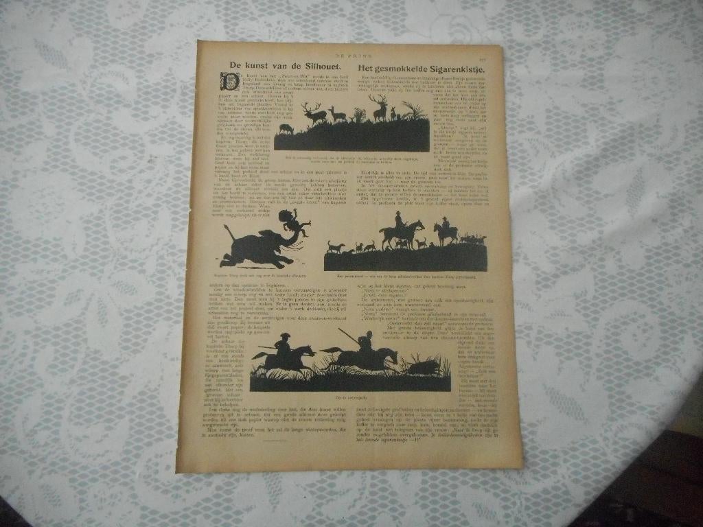 Nelly Bodenheim. Kunst van het silhouet. 1904., Ophalen of Verzenden, Voor 1920, Nederland, Knipsel(s)