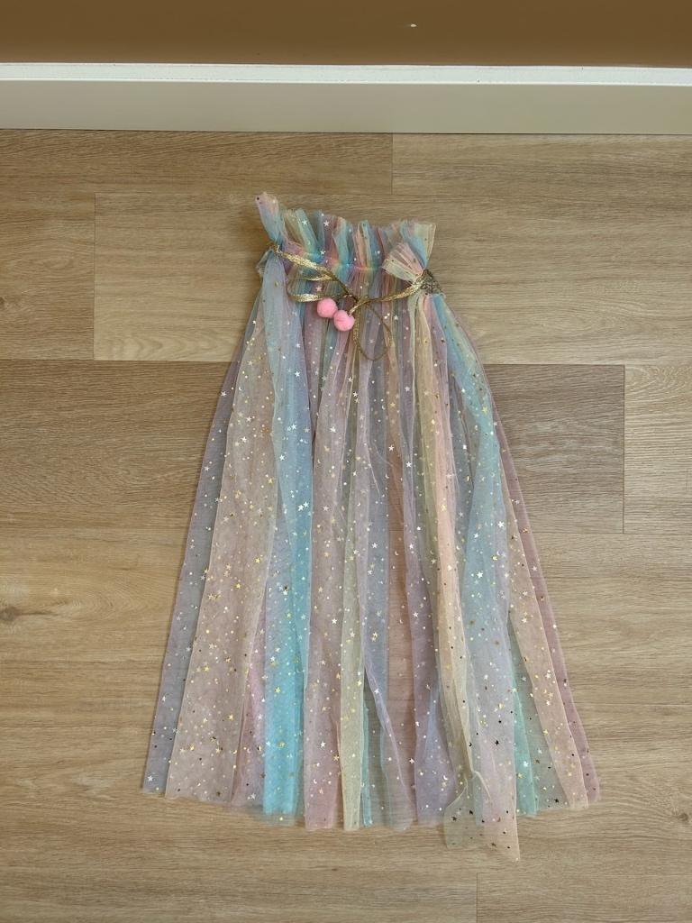 Z.g.a.n. Tule feeën prinsessen cape met glitters - one size, Ophalen of Verzenden, Zo goed als nieuw, 110 t/m 116, Meisje