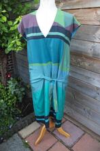 Jurk groen/ aubergine Essentiel Antwerp mt 40 zijde Vaste pr, Maat 38/40 (M), Verzenden, Zo goed als nieuw, Groen