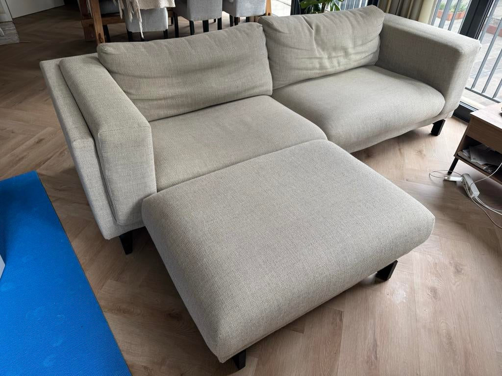 Lichte bank met losse zitting, Huis en Inrichting, Banken | Sofa's en Chaises Longues, Ophalen, 250 tot 300 cm, Gebruikt, Driepersoons