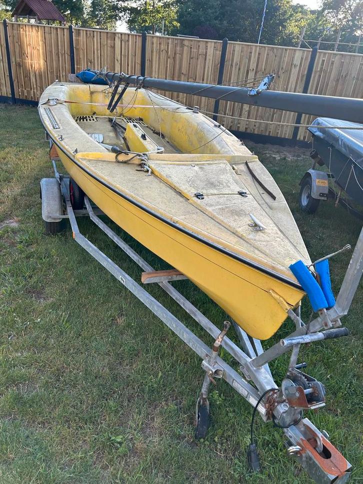 Polyester Flying Fish zeilboot 4,95x1,5m (ook motorboot), Watersport en Boten, Accessoires en Onderhoud, Gebruikt, Overige typen