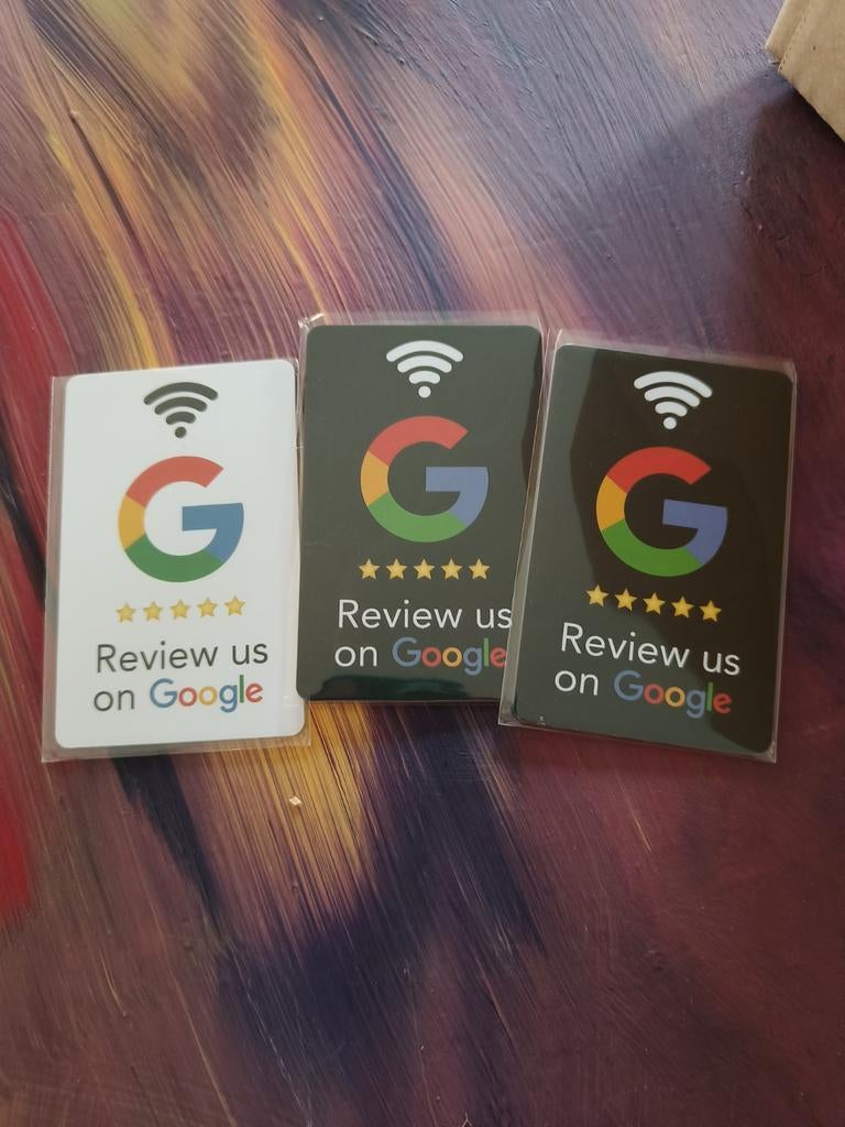 Google review passen (NFC) – zwart & wit – grote partij, Ophalen, Nieuw
