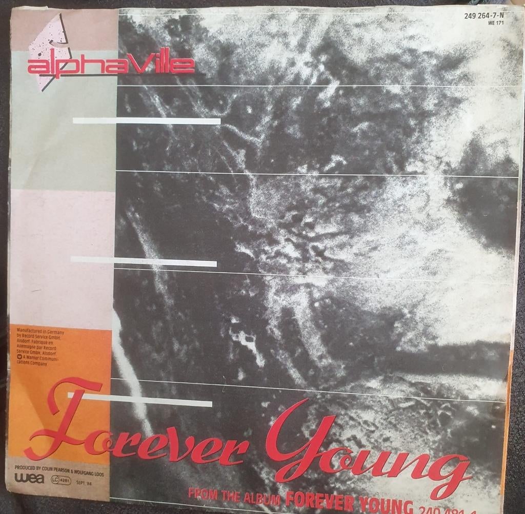 Alphaville - Forever Young, Cd's en Dvd's, Vinyl Singles, Gebruikt, Beschermende buitenhoes, Fotohoes, Single, 1980 - 1989, Pop